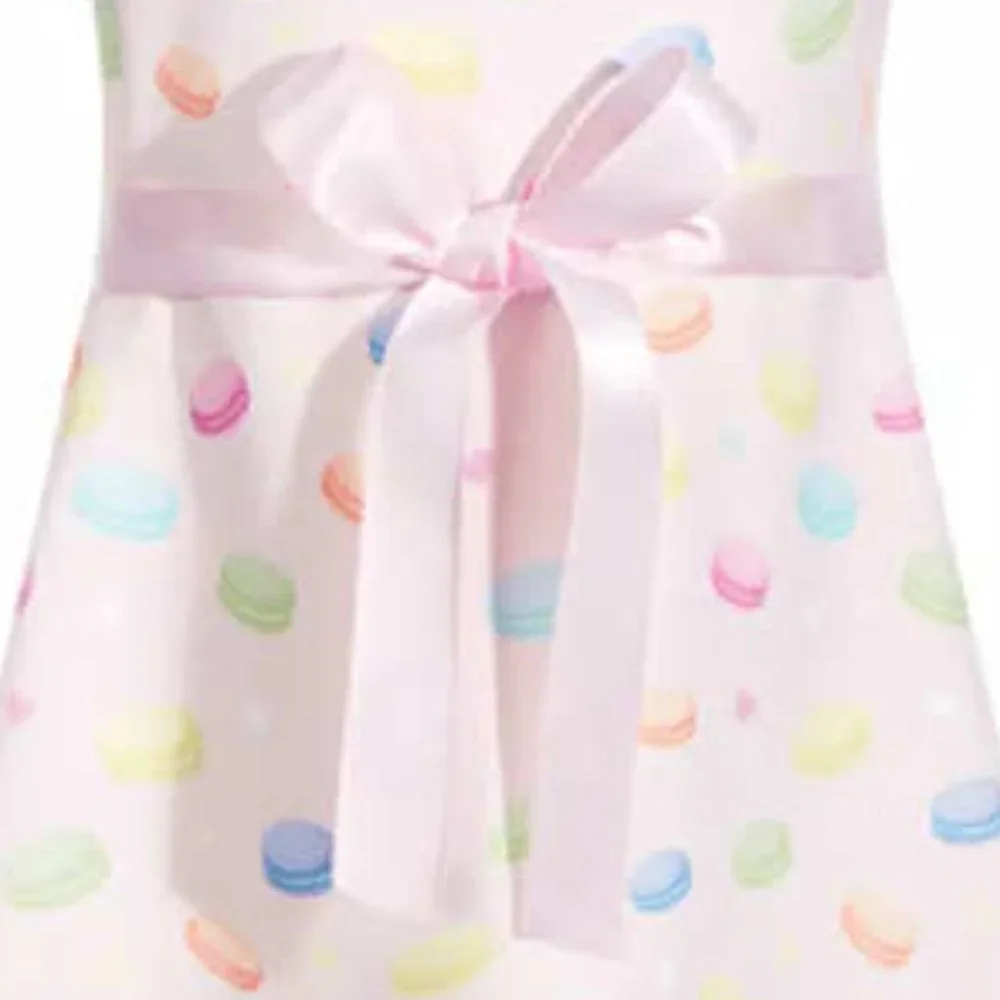 Samara Macaron Print Dress w/ Satin Ribbon 18 Months